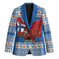 Finland Viking Santa Christmas Blazer Funny Reindeer Norse Xmas - Wonder Print Shop