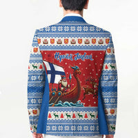 Finland Viking Santa Christmas Blazer Funny Reindeer Norse Xmas - Wonder Print Shop