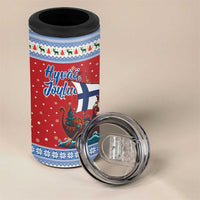 Finland Viking Santa Christmas 4 in 1 Can Cooler Tumbler Funny Reindeer Norse Xmas - Wonder Print Shop