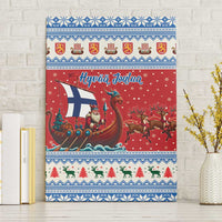 Finland Viking Santa Christmas Canvas Wall Art Funny Reindeer Norse Xmas - Wonder Print Shop