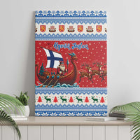 Finland Viking Santa Christmas Canvas Wall Art Funny Reindeer Norse Xmas - Wonder Print Shop