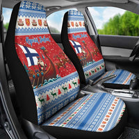 Finland Viking Santa Christmas Car Seat Cover Funny Reindeer Norse Xmas - Wonder Print Shop
