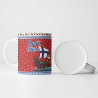 Finland Viking Santa Christmas Ceramic Mug Funny Reindeer Norse Xmas - Wonder Print Shop