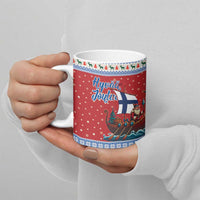 Finland Viking Santa Christmas Ceramic Mug Funny Reindeer Norse Xmas - Wonder Print Shop