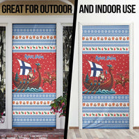 Finland Viking Santa Christmas Door Cover Funny Reindeer Norse Xmas - Wonder Print Shop