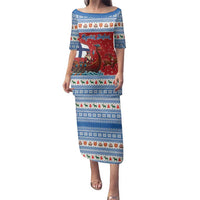 Finland Viking Santa Christmas Family Matching Puletasi and Hawaiian Shirt Funny Reindeer Norse Xmas - Wonder Print Shop