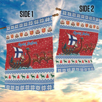 Finland Viking Santa Christmas Garden Flag Funny Reindeer Norse Xmas - Wonder Print Shop