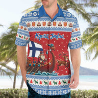 Finland Viking Santa Christmas Hawaiian Shirt Funny Reindeer Norse Xmas - Wonder Print Shop