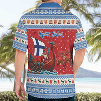 Finland Viking Santa Christmas Hawaiian Shirt Funny Reindeer Norse Xmas - Wonder Print Shop