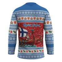 Finland Viking Santa Christmas Hockey Jersey Funny Reindeer Norse Xmas - Wonder Print Shop