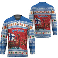 Finland Viking Santa Christmas Hockey Jersey Funny Reindeer Norse Xmas - Wonder Print Shop