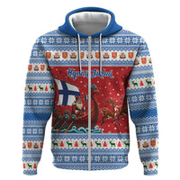 Finland Viking Santa Christmas Hoodie Funny Reindeer Norse Xmas - Wonder Print Shop
