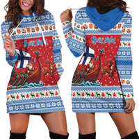 Finland Viking Santa Christmas Hoodie Dress Funny Reindeer Norse Xmas - Wonder Print Shop