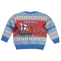 Finland Viking Santa Christmas Kid Ugly Christmas Sweater Funny Reindeer Norse Xmas - Wonder Print Shop