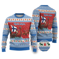 Finland Viking Santa Christmas Ugly Christmas Sweater Funny Reindeer Norse Xmas - Wonder Print Shop