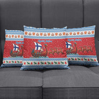 Finland Viking Santa Christmas Pillow Cover Funny Reindeer Norse Xmas - Wonder Print Shop