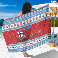 Finland Viking Santa Christmas Sarong Funny Reindeer Norse Xmas - Wonder Print Shop