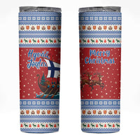 Finland Viking Santa Christmas Skinny Tumbler Funny Reindeer Norse Xmas - Wonder Print Shop