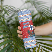 Finland Viking Santa Christmas Skinny Tumbler Funny Reindeer Norse Xmas - Wonder Print Shop