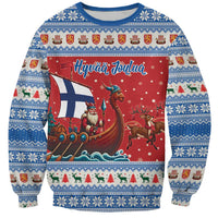 Finland Viking Santa Christmas Sweatshirt Funny Reindeer Norse Xmas - Wonder Print Shop