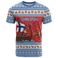 Finland Viking Santa Christmas T Shirt Funny Reindeer Norse Xmas - Wonder Print Shop