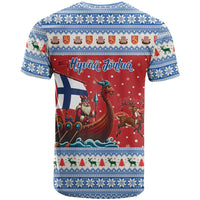 Finland Viking Santa Christmas T Shirt Funny Reindeer Norse Xmas - Wonder Print Shop