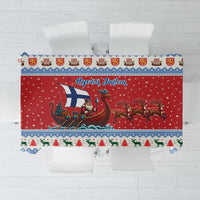 Finland Viking Santa Christmas Tablecloth Funny Reindeer Norse Xmas - Wonder Print Shop