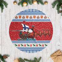 Finland Viking Santa Christmas Tree Skirt Funny Reindeer Norse Xmas - Wonder Print Shop