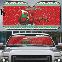 Wales Viking Santa Christmas Auto Sun Shade Funny Reindeer Norse Xmas - Wonder Print Shop