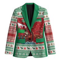 Wales Viking Santa Christmas Blazer Funny Reindeer Norse Xmas - Wonder Print Shop