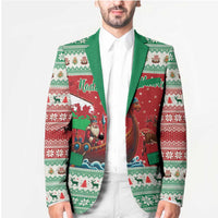 Wales Viking Santa Christmas Blazer Funny Reindeer Norse Xmas - Wonder Print Shop