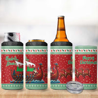 Wales Viking Santa Christmas 4 in 1 Can Cooler Tumbler Funny Reindeer Norse Xmas - Wonder Print Shop
