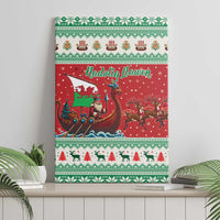 Wales Viking Santa Christmas Canvas Wall Art Funny Reindeer Norse Xmas - Wonder Print Shop