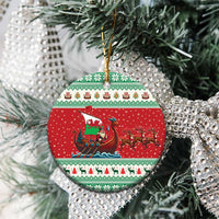 Wales Viking Santa Christmas Ceramic Ornament Funny Reindeer Norse Xmas - Wonder Print Shop