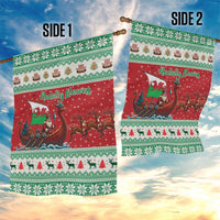 Wales Viking Santa Christmas Garden Flag Funny Reindeer Norse Xmas - Wonder Print Shop