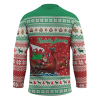 Wales Viking Santa Christmas Hockey Jersey Funny Reindeer Norse Xmas - Wonder Print Shop