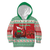 Wales Viking Santa Christmas Kid Hoodie Funny Reindeer Norse Xmas - Wonder Print Shop