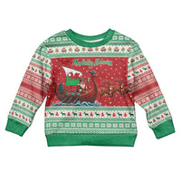 Wales Viking Santa Christmas Kid Ugly Christmas Sweater Funny Reindeer Norse Xmas - Wonder Print Shop