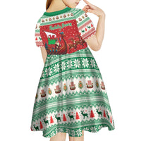 Wales Viking Santa Christmas Kid Short Sleeve Dress Funny Reindeer Norse Xmas - Wonder Print Shop