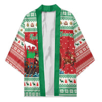 Wales Viking Santa Christmas Kimono Funny Reindeer Norse Xmas - Wonder Print Shop