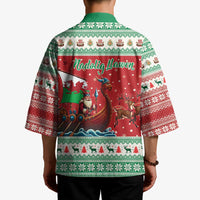 Wales Viking Santa Christmas Kimono Funny Reindeer Norse Xmas - Wonder Print Shop