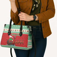 Wales Viking Santa Christmas Leather Bag Funny Reindeer Norse Xmas - Wonder Print Shop