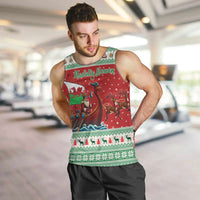 Wales Viking Santa Christmas Men Tank Top Funny Reindeer Norse Xmas - Wonder Print Shop