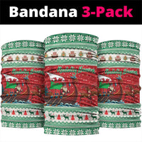 Wales Viking Santa Christmas Neck Gaiter Funny Reindeer Norse Xmas - Wonder Print Shop