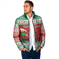 Wales Viking Santa Christmas Padded Jacket Funny Reindeer Norse Xmas - Wonder Print Shop