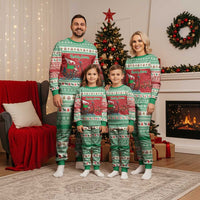 Wales Viking Santa Christmas Pajama Set Funny Reindeer Norse Xmas - Wonder Print Shop