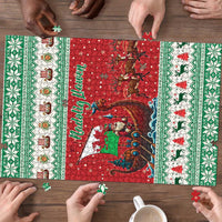 Wales Viking Santa Christmas Puzzle Funny Reindeer Norse Xmas - Wonder Print Shop