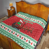 Wales Viking Santa Christmas Quilt Funny Reindeer Norse Xmas - Wonder Print Shop