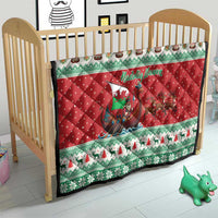 Wales Viking Santa Christmas Quilt Funny Reindeer Norse Xmas - Wonder Print Shop