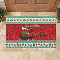 Wales Viking Santa Christmas Rubber Doormat Funny Reindeer Norse Xmas - Wonder Print Shop